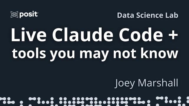 Claude Code without typing anything 🤷🏻‍♂️ | Joey Marshall | Data Science Lab